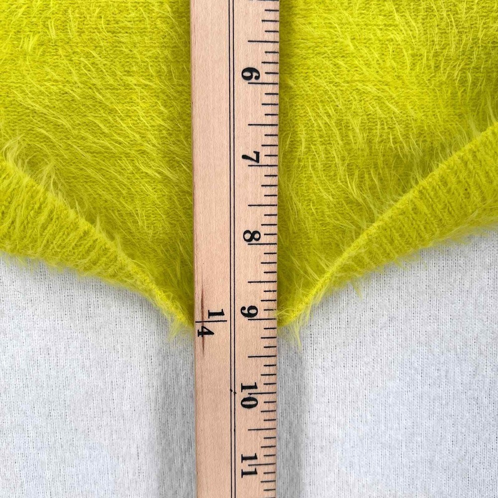 ALICE + OLIVIA Luetta Shrug Only Women Small Neon Lime Fuzzy Cropped Long Sleeve - Picture 10 of 13